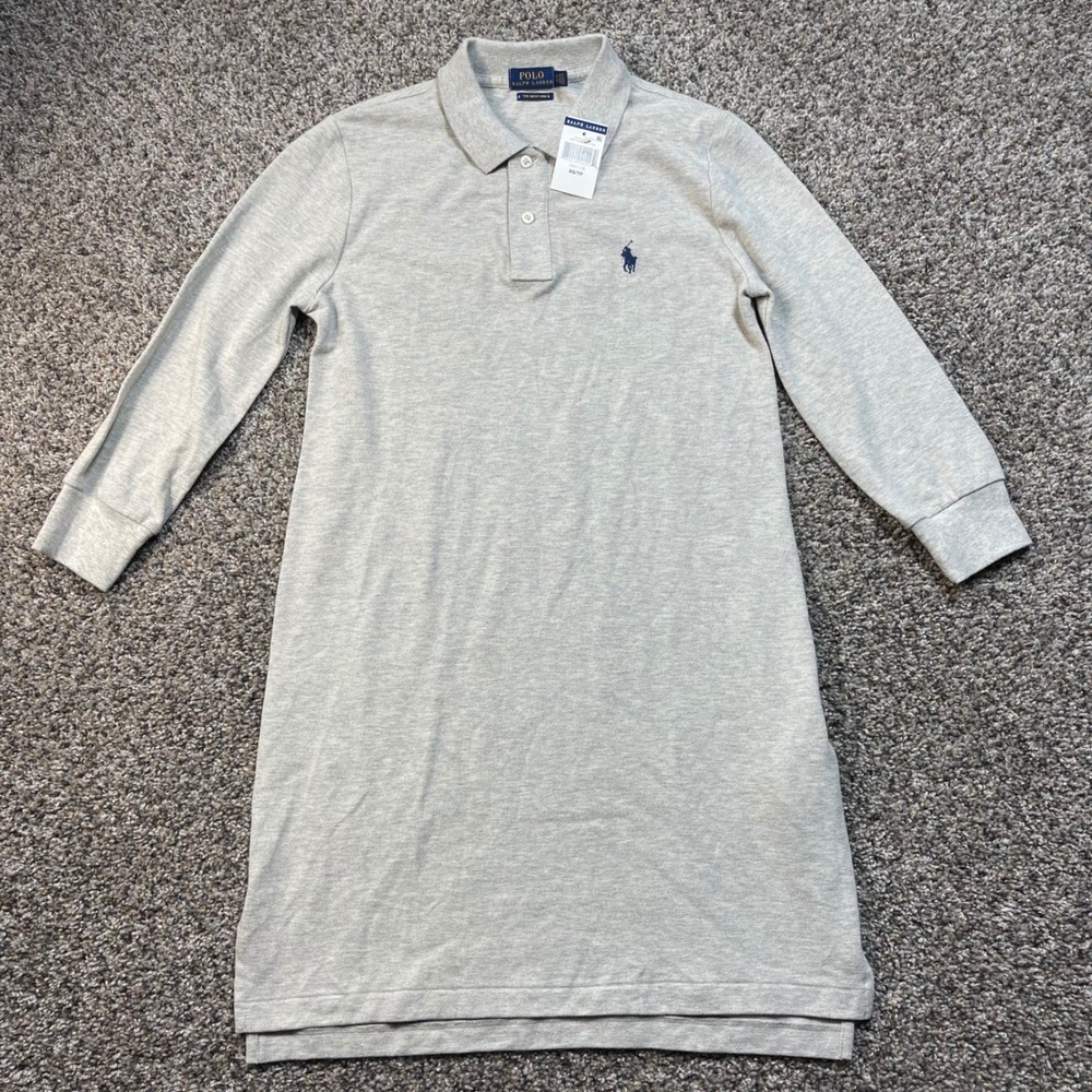 Polo by Ralph Lauren Light Gray Mini Polo Dress